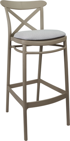 Siesta Cross Back Bar Stools  with Cushion