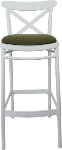 Siesta Cross Back Bar Stools  with Cushion