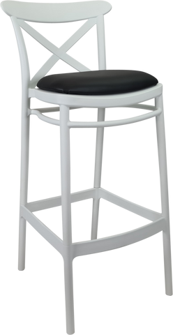 Siesta Cross Back Bar Stools  with Cushion