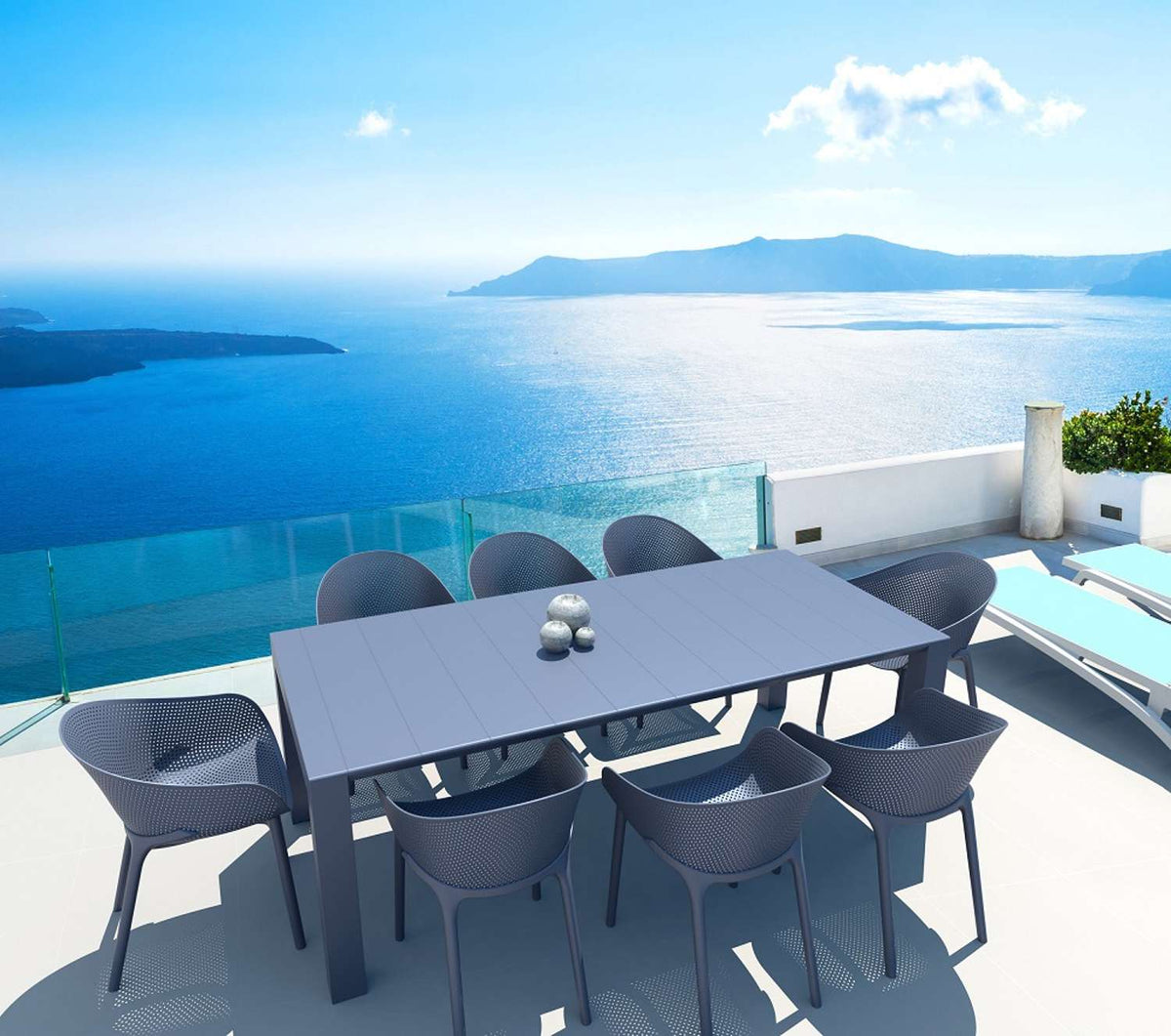 Siesta Vegas Outdoor 8 Seater Sky Pro Chair Setting