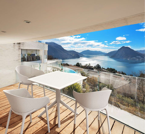 Siesta Sky 3 Seat Outdoor Table Setting