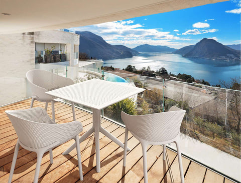 Siesta Sky 3 Seat Outdoor Table Setting