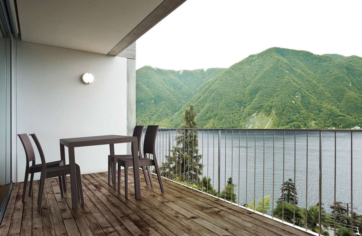 Siesta 5 Piece Resin Rattan Dining Setting with Florida Chair