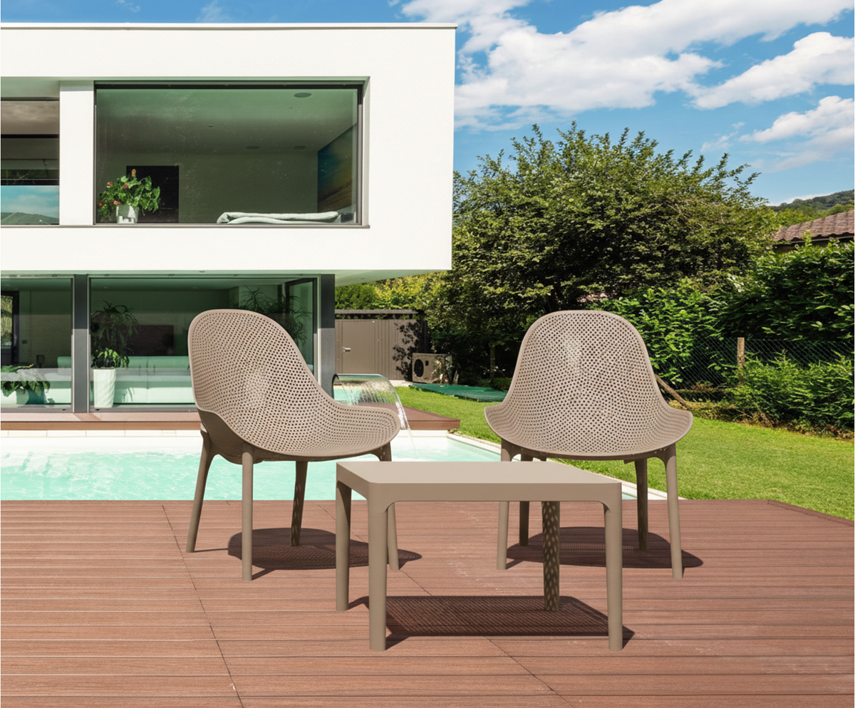 Siesta Sky Lounge 3 Piece Set with Side Table