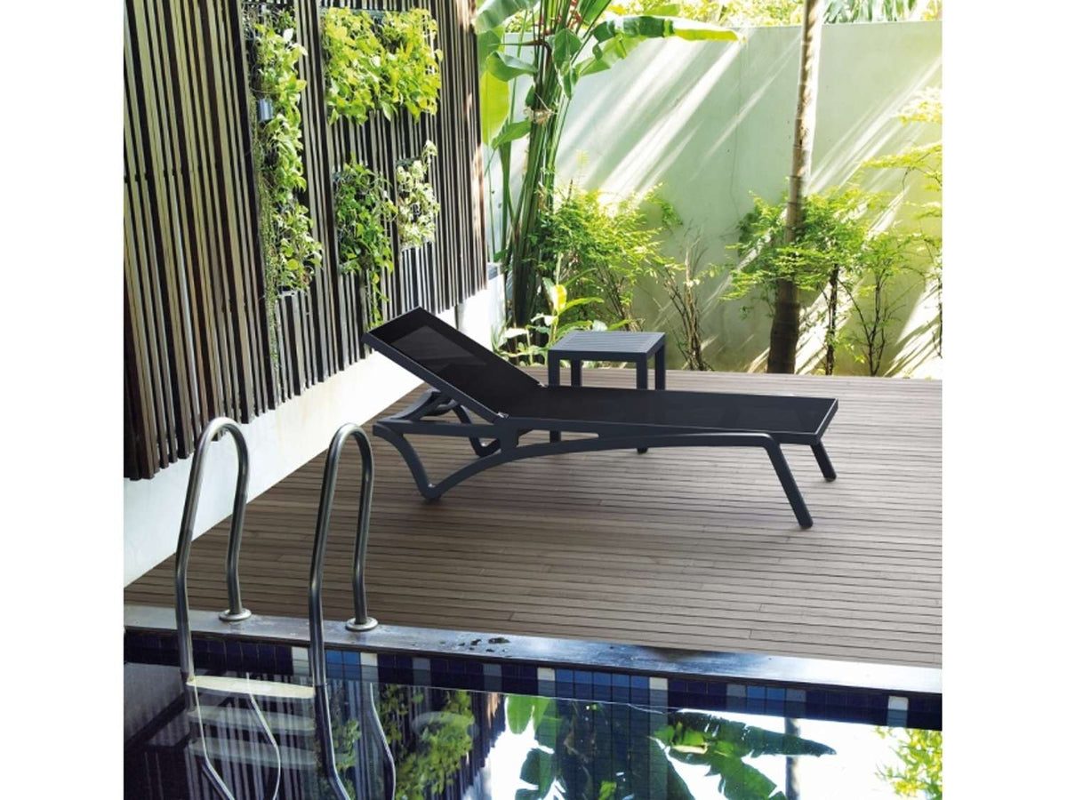 Siesta 2 Piece Pacific Sun Lounger with Ocean Side Table Set