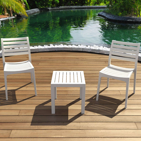 Siesta 3 Piece Balcony Setting with Ares Chair and Ocean Side Table