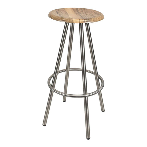 Cruza Stainless Steel Stool with Gentas Stool Top