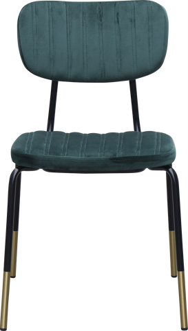 Durafurn Tiramisu Chair - Black Frame with Brass Tip / Upholstered