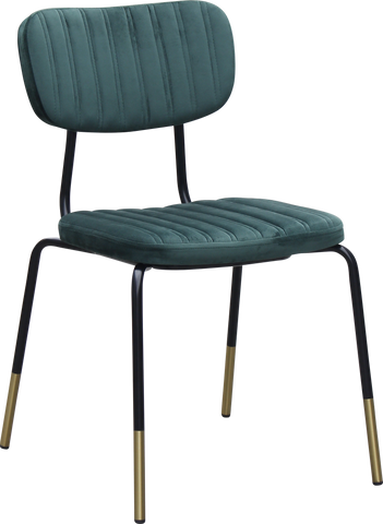 Durafurn Tiramisu Chair - Black Frame with Brass Tip / Upholstered