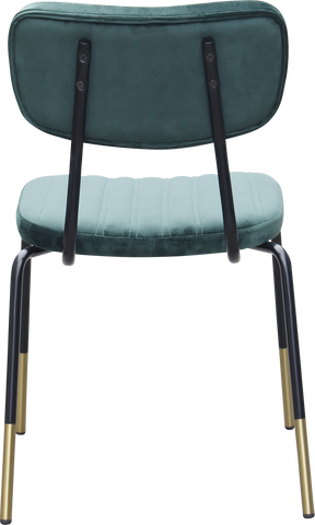 Durafurn Tiramisu Chair - Black Frame with Brass Tip / Upholstered