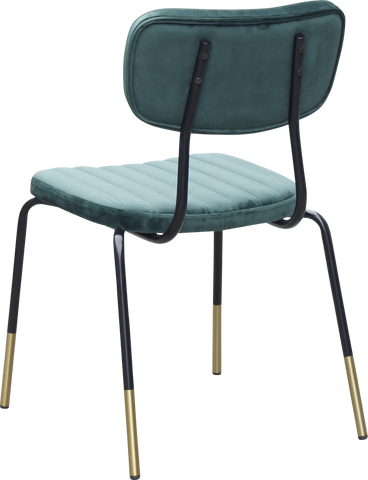Durafurn Tiramisu Chair - Black Frame with Brass Tip / Upholstered