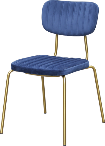 Durafurn Tiramisu Chair - Brass Frame / Upholstered