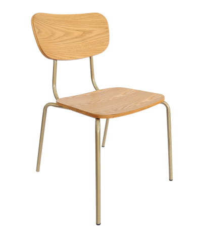 Durafurn Tiramisu Chair - Brass Frame / Ply