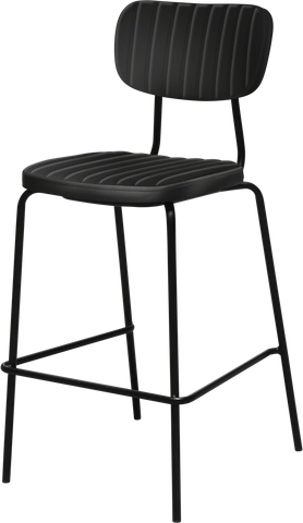 Durafurn Tiramisu Barstool - Black Frame / Upholstered