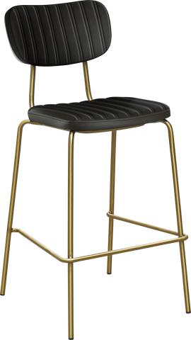Durafurn Tiramisu Barstool - Brass Frame / Upholstered