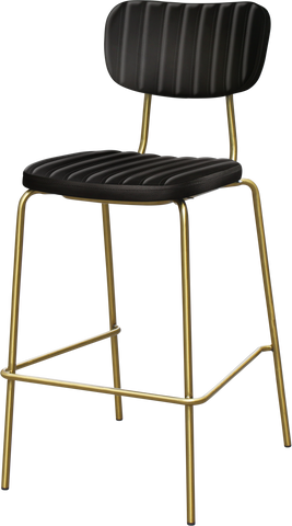 Durafurn Tiramisu Barstool - Brass Frame / Upholstered
