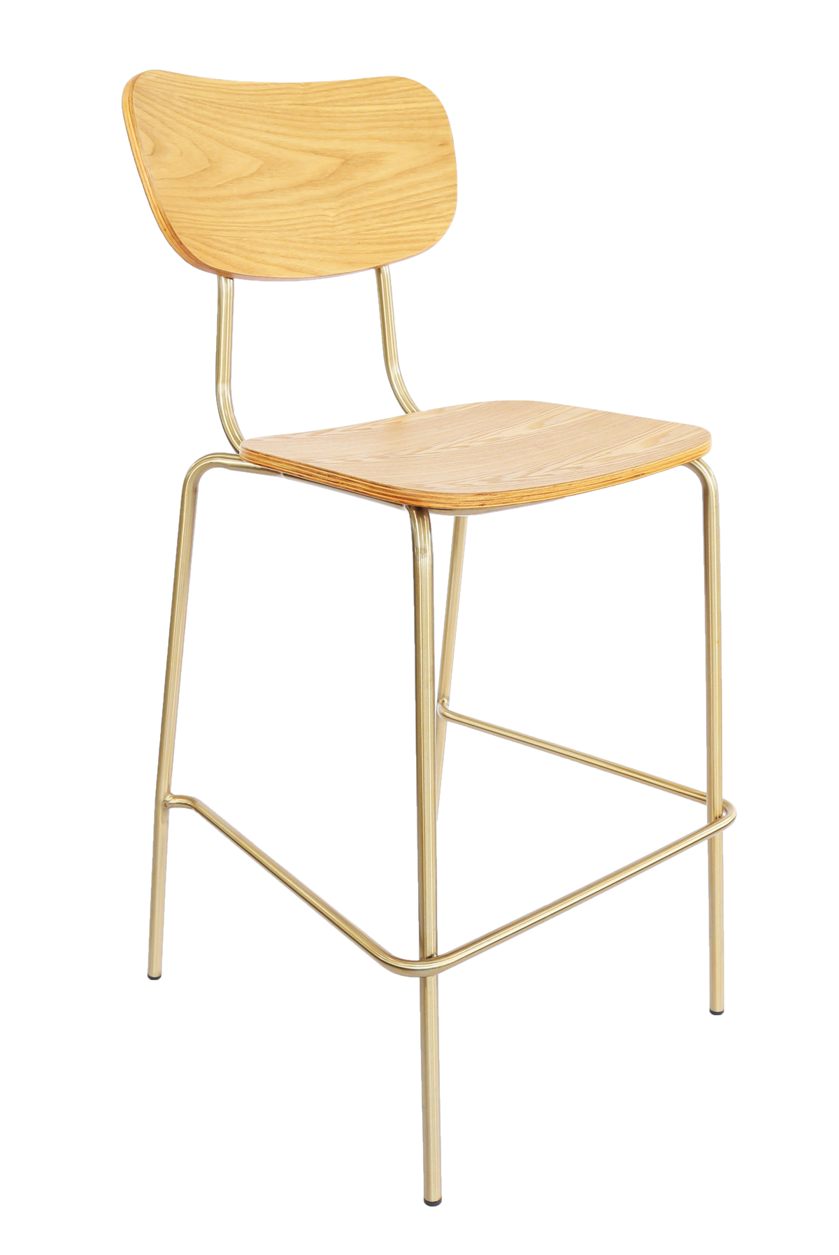 Durafurn Tiramisu Barstool - Brass Frame / Black Ply